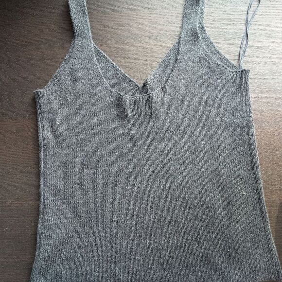 Charcoal grey v neck sweater tank vest size M nwot - Picture 6 of 8